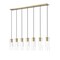 Z-Lite Alton Linear Chandelier, 7-Light, 4.75 In.W x 54 In.L x 14.25 In.H, Modern Gold/Clear+Frosted 824P-7L-MGLD - alternate 3